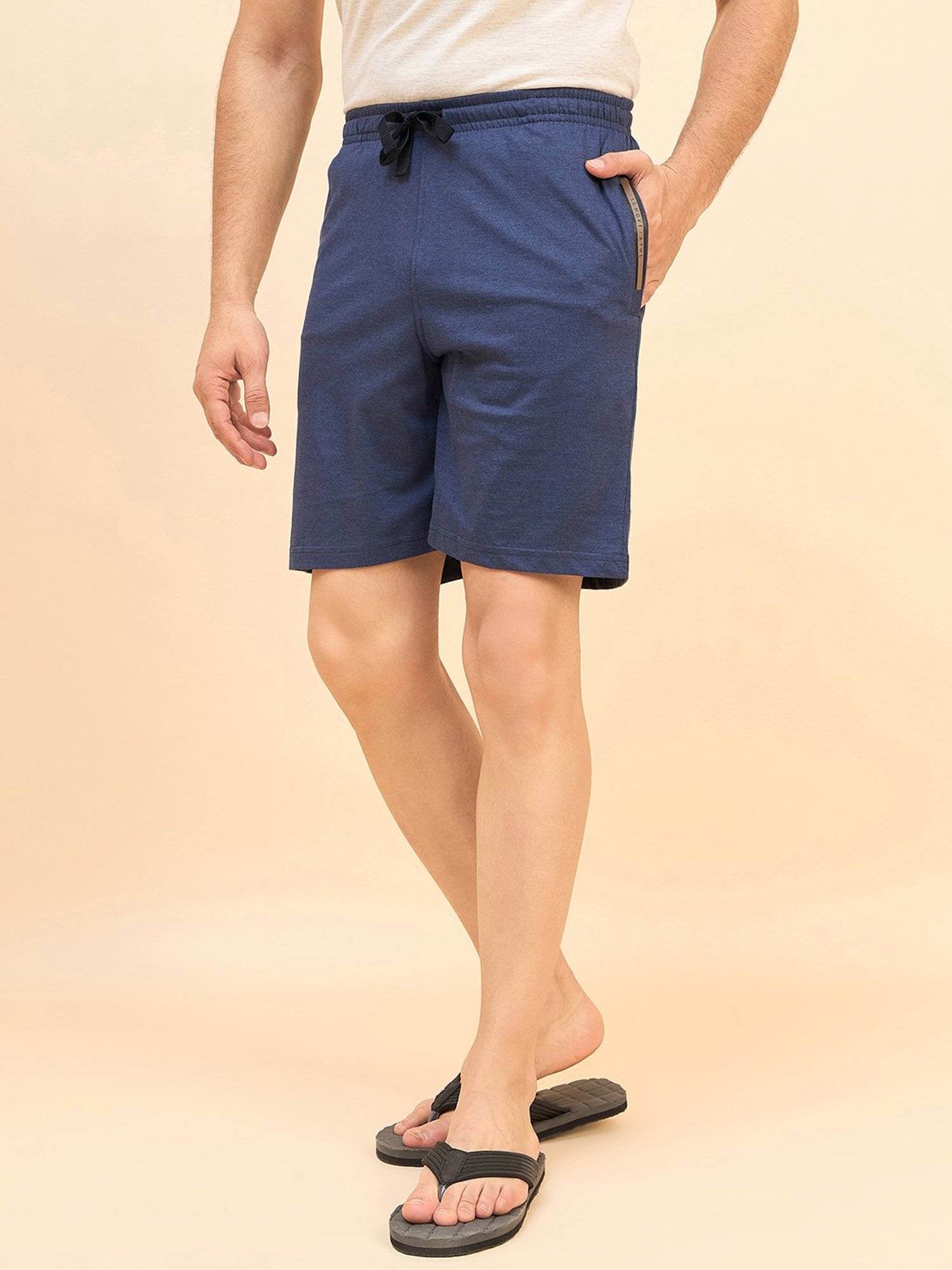 Sweet Dreams Navy Melange Regular Fit Lounge Shorts