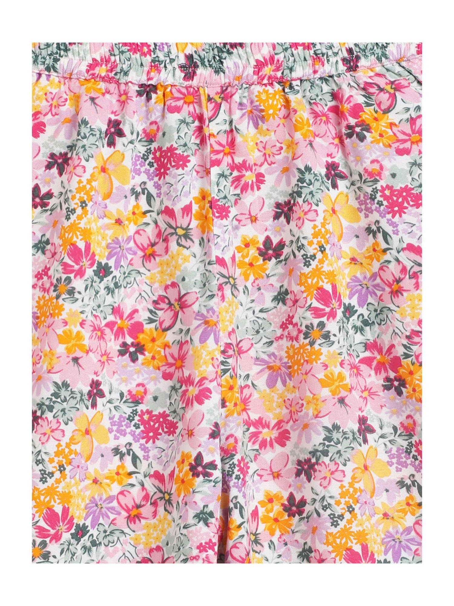 Campana Girls Pink Floral Print Culottes