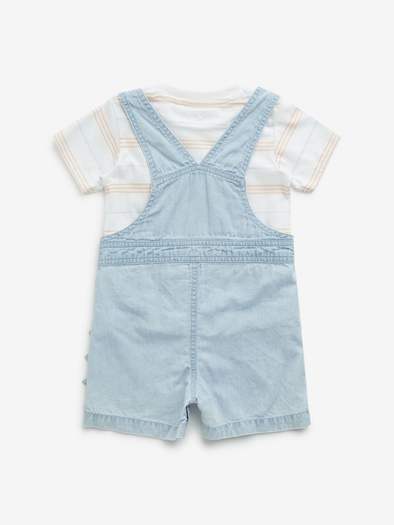 Budding Bees Kids Blue Ombre Jumpsuit with Attached Bow
