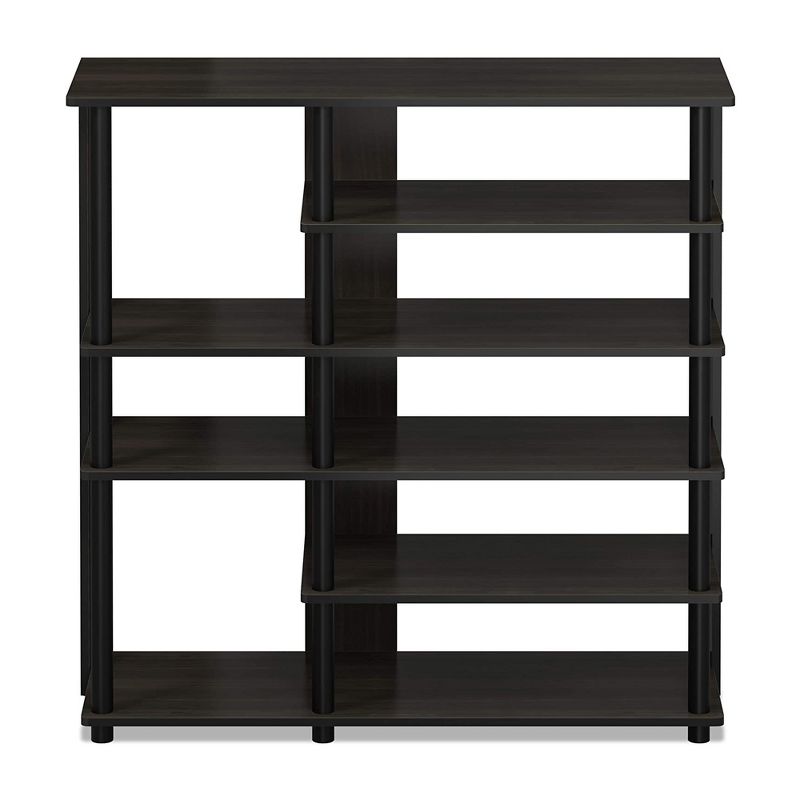Furinno Turn-N-Tube Multipurpose Storage Shoe Rack Shelf Organizer for Home Entryways, Living Rooms, and Mud Rooms, Espresso Black