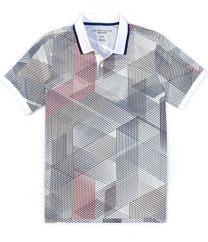 Polo Ralph Lauren Classic-Fit Multi-Color Stripe Mesh Short-Sleeve Polo Shirt