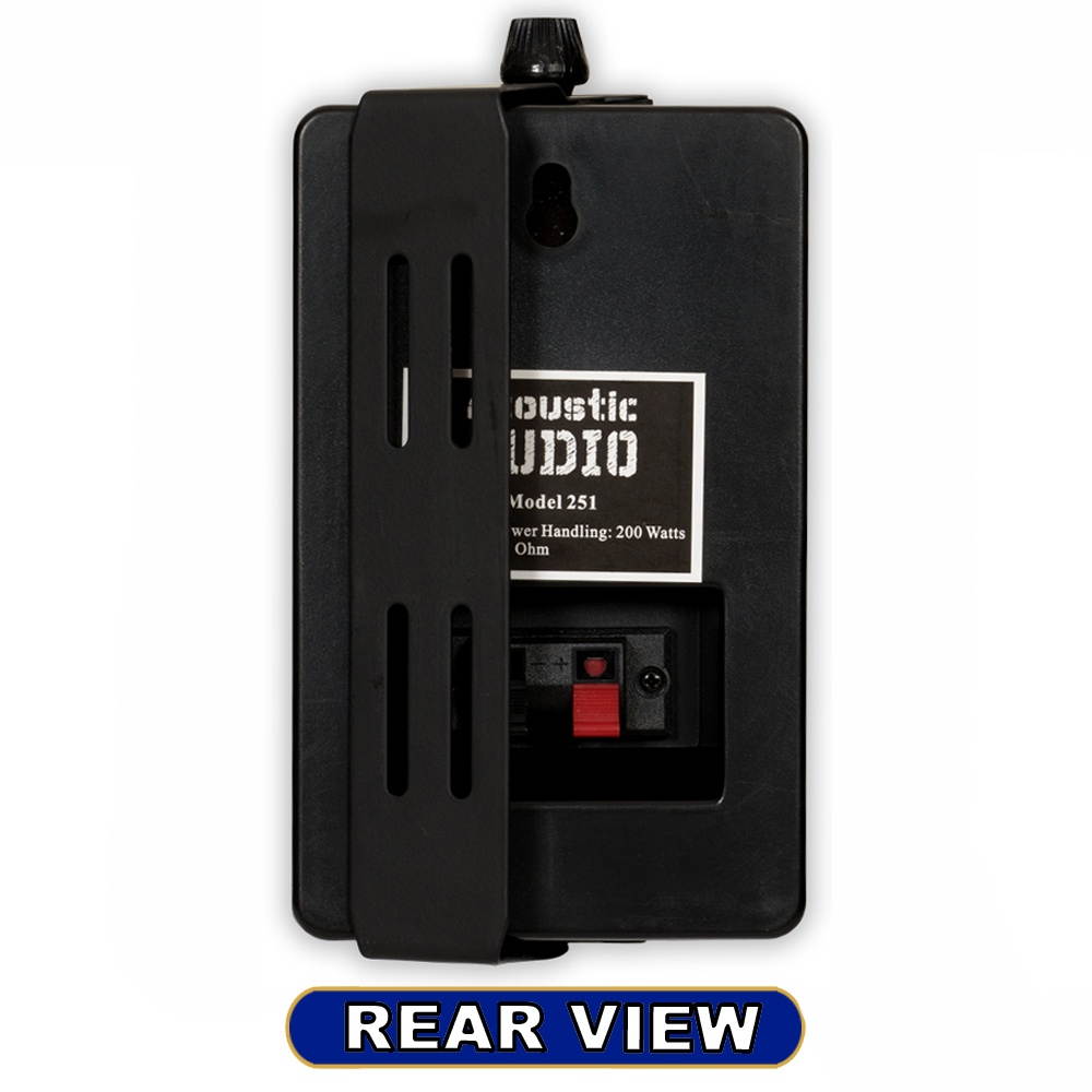 Acoustic Audio 251B Indoor Outdoor 3 Way Speakers 2400 Watt Black 6 Pair Pack 251B-6Pr