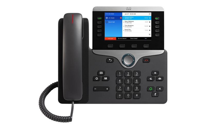 Cisco 8841 IP Phone - Corded - Wall Mountable - Charcoal - 5 x Total Line - VoIP - Caller ID