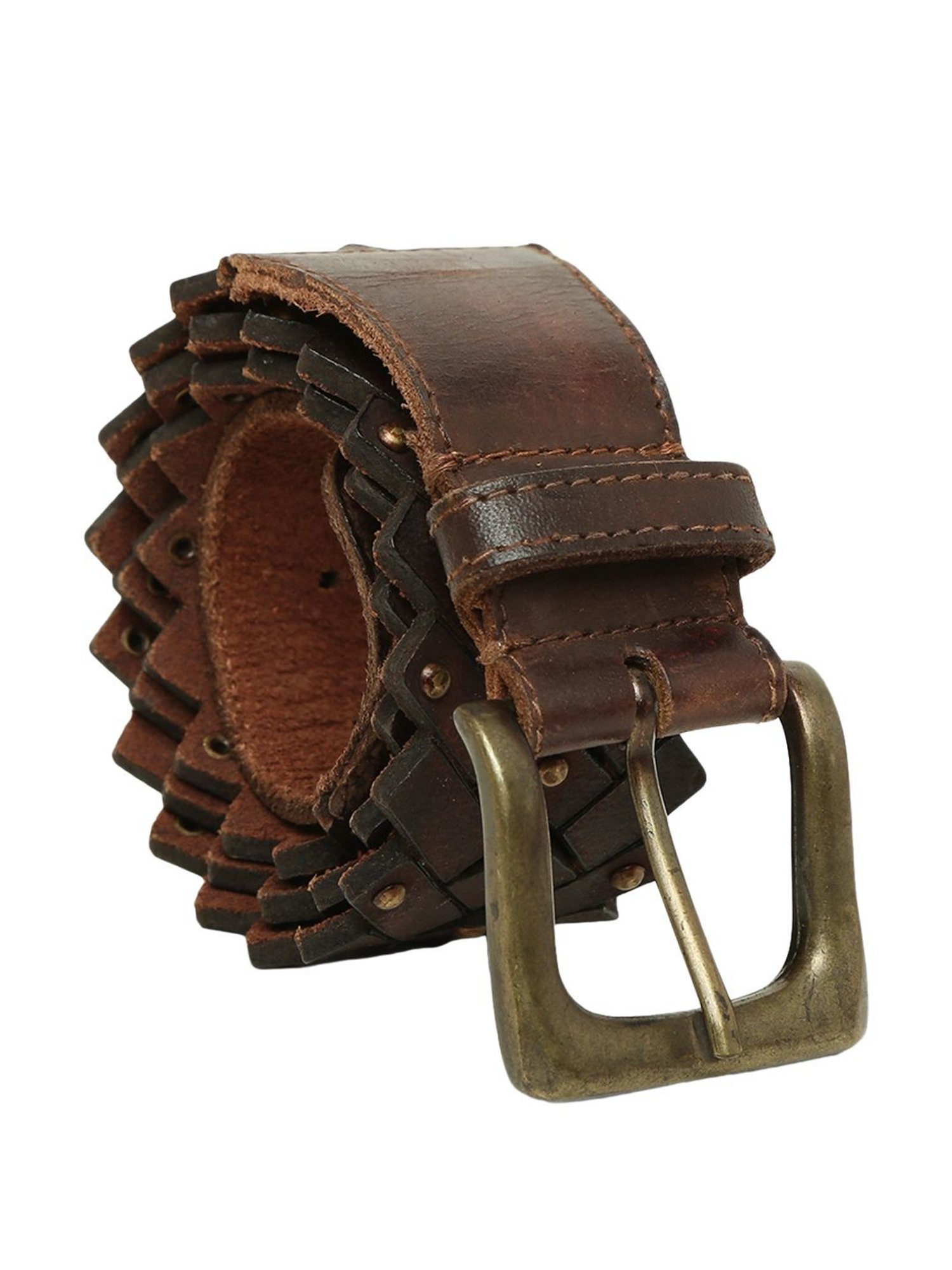 Art N Vintage Brown Leather Waist Belt For Men