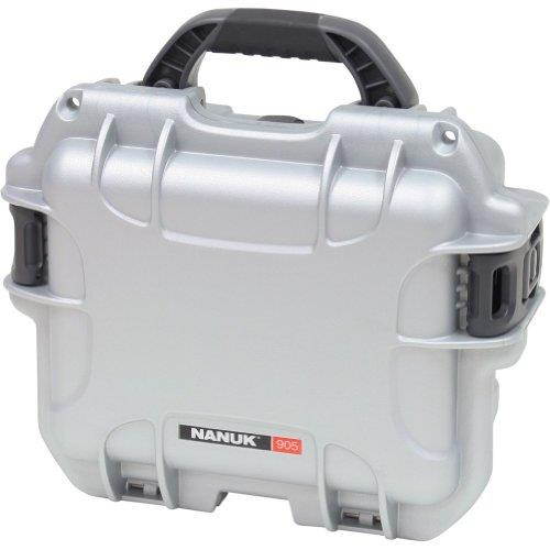 nanuk 905 waterproof hard case empty  silver