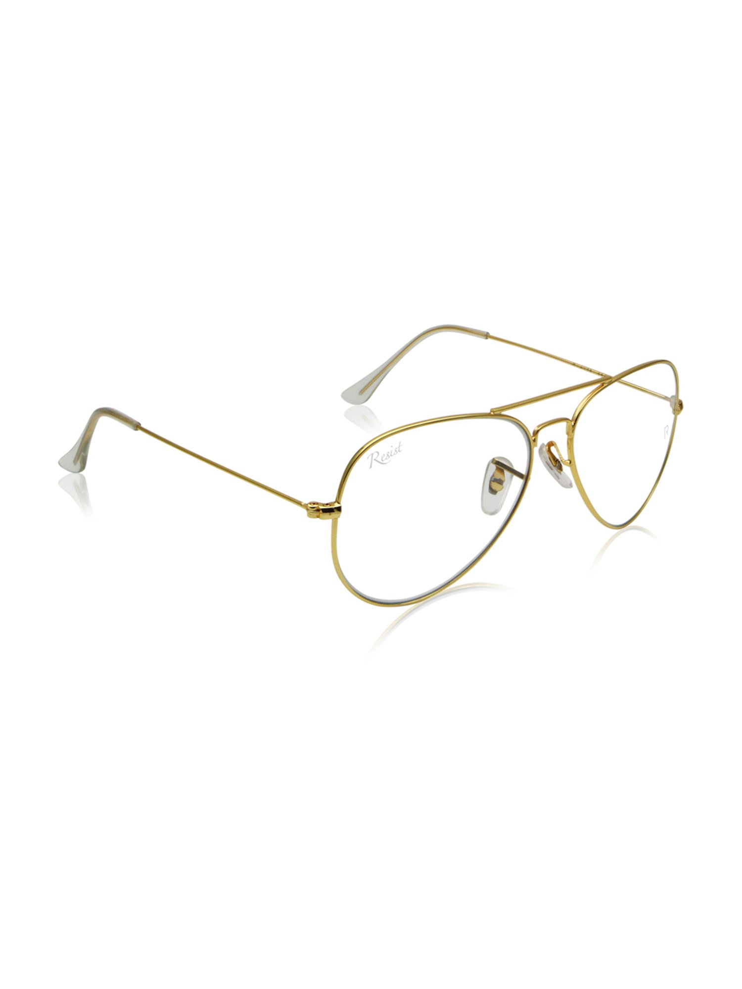 Resist Eyewear Clear Aviator UV Protection Unisex Sunglasses