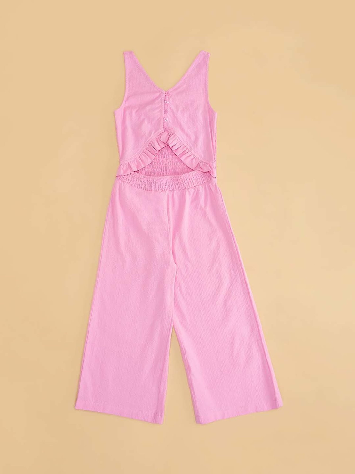 Stylestone Kids Red Printed Jumpsuit