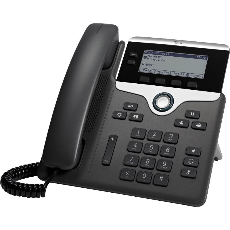 Cisco 7821 IP Phone - Wall Mountable - Black - 2 x Total Line - VoIP - Caller ID
