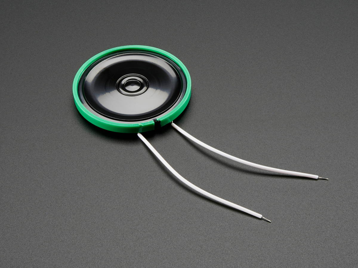 Adafruit Thin Plastic Speaker w/Wires - 8 ohm 0.25W