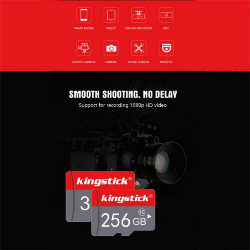 256GB Micro SD Card High Speed TF Card Class 10 Flash Memory Card with SD Adapter (256GB)