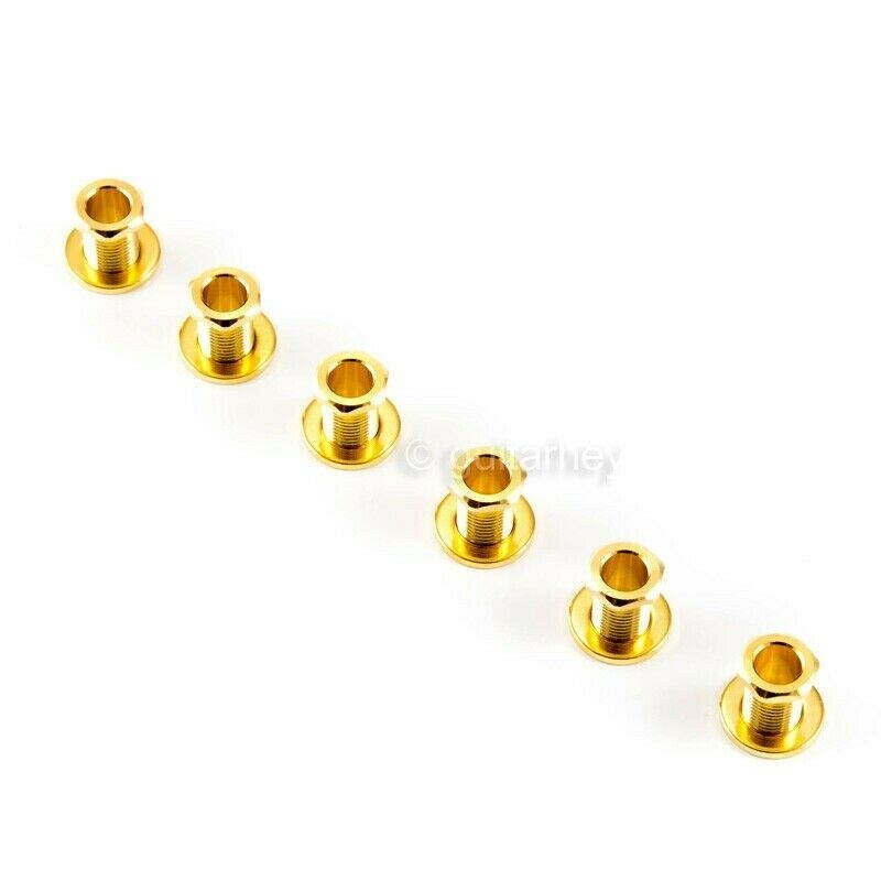 NEW Gotoh SG381-P8 HAP 6 in line Adjustable Tuners Set AMBER Buttons - GOLD