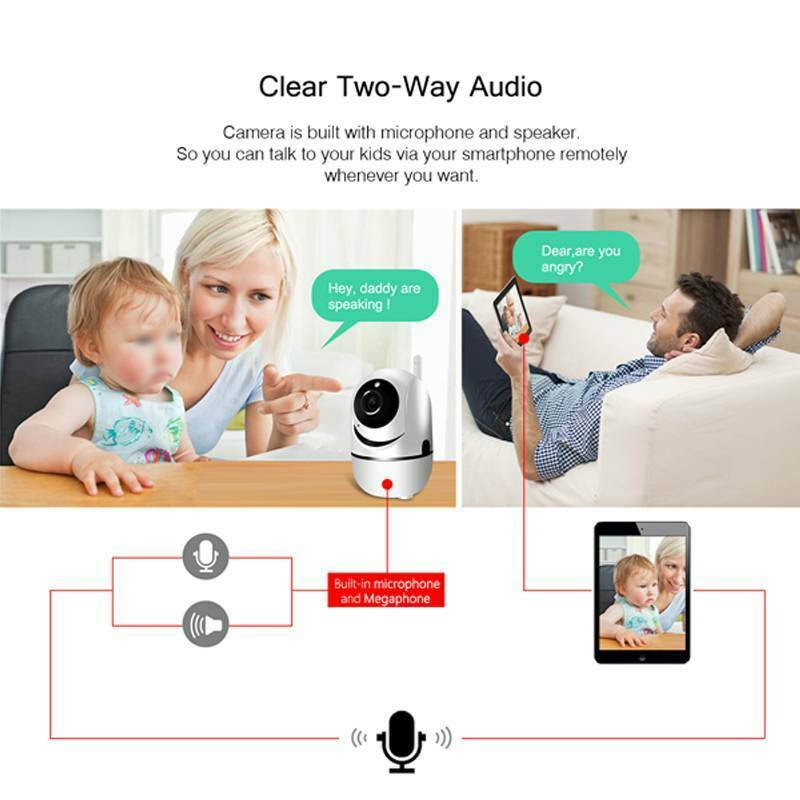 Wireless HD 1080P Pan Baby Pet Monitor Network Security IP Camera IR WiFi Webcam Smart Camera Webcam WiFi Pan-tilt Night Vision Mit MIC Video Camera Baby Monitor Indoor Home Security Camera