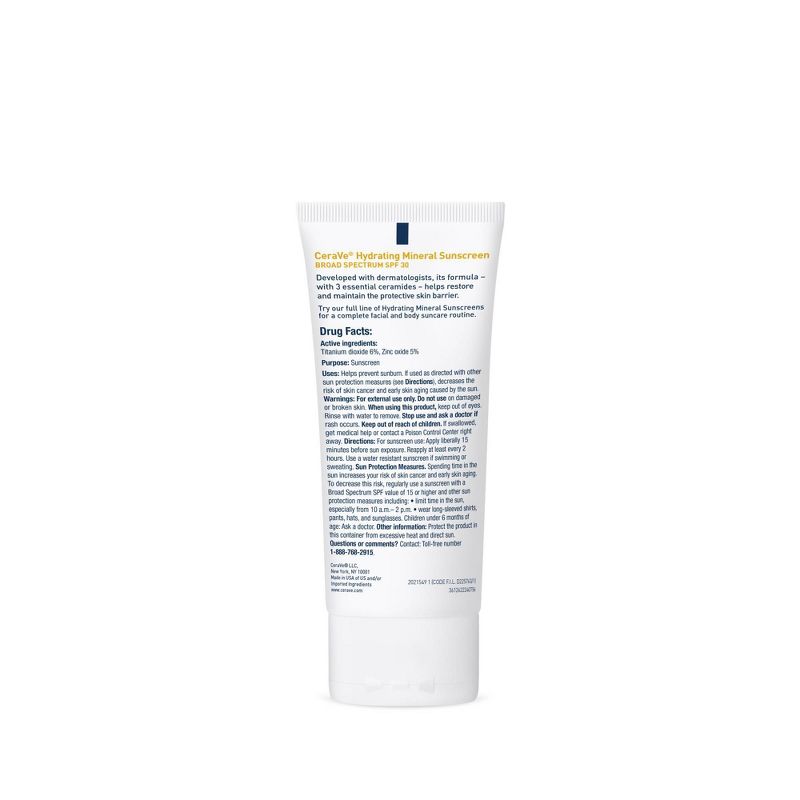 CeraVe Mineral Sunscreen Lotion for Face - SPF 30- 2.5oz
