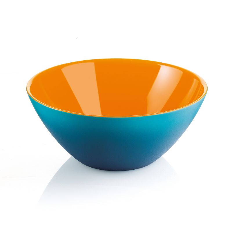 Guzzini My Fusion Orange and Sea Blue Acrylic 9.8 Inch Bowl