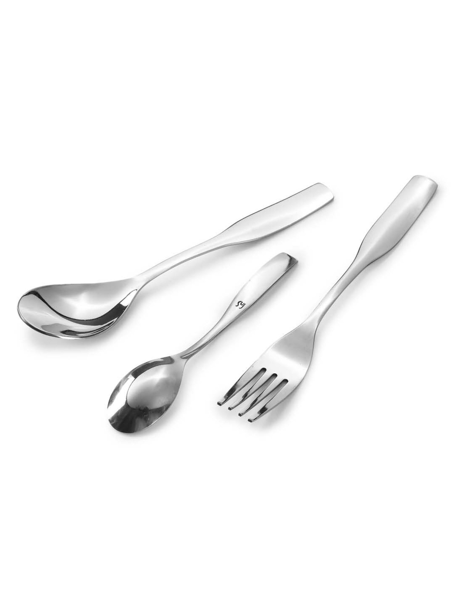 FnS Belle Silver Stainless Steel Cutlery - Set of 18
