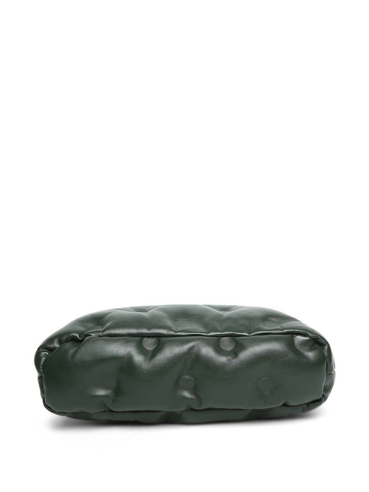 Marina Galanti Green Textured Medium Sling Handbag