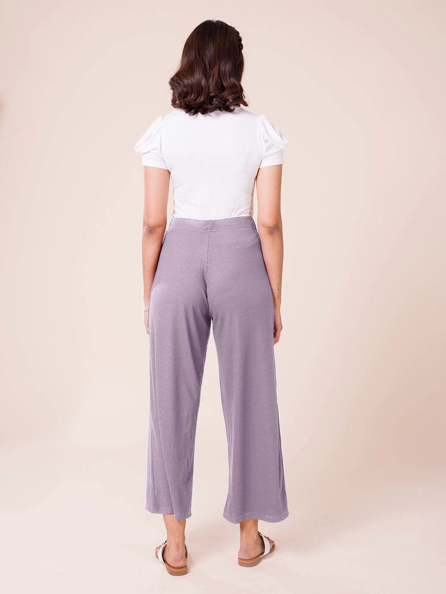 Go Colors! Purple Relaxed Fit Palazzos