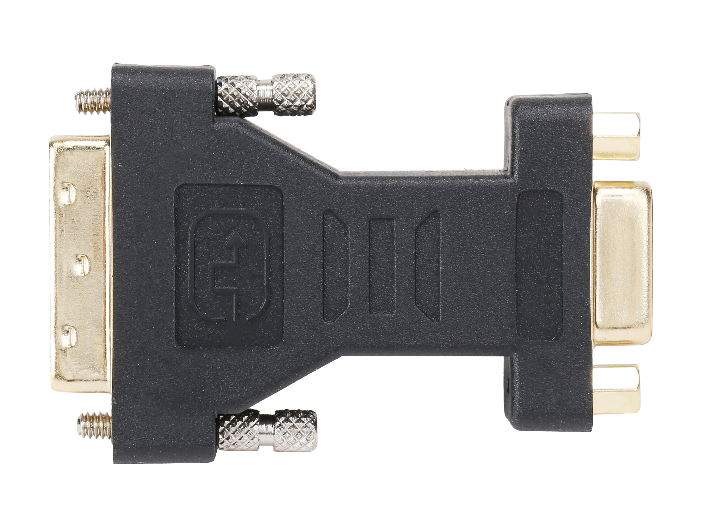 Coboc EA-AD-DVI2VGA-MF Black Color Dual Link DVI-I(24+5) Male to VGA Female Analog Video Adapter,Gold Plated,M-F