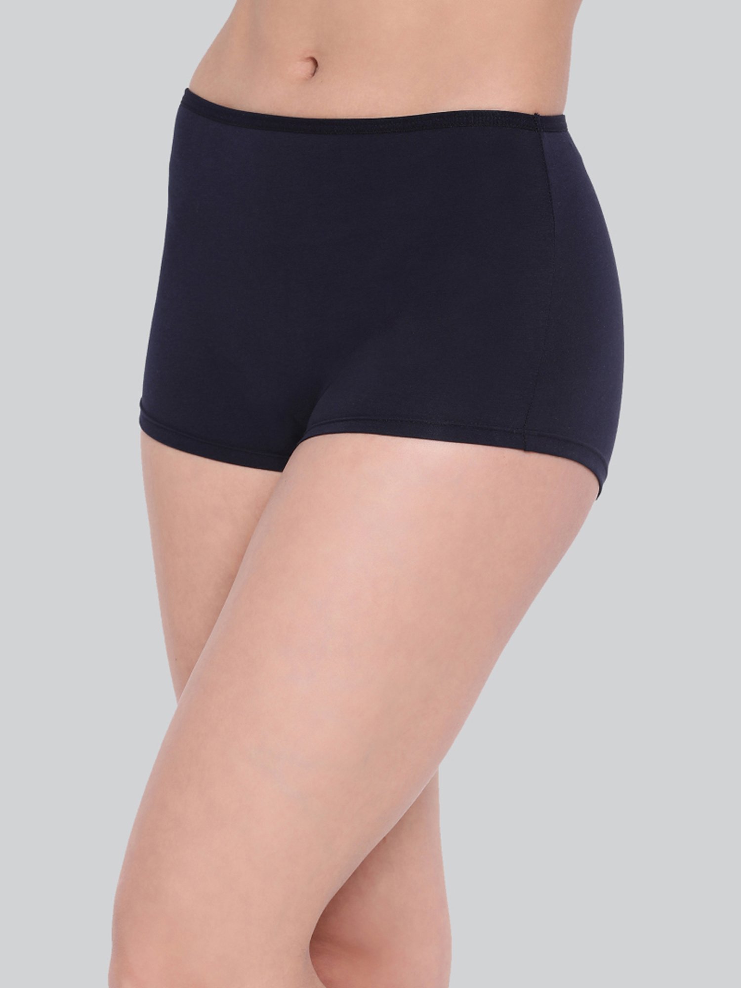 Lyra Navy & Maroon Cotton Boy Shorts Panties - Pack Of 2