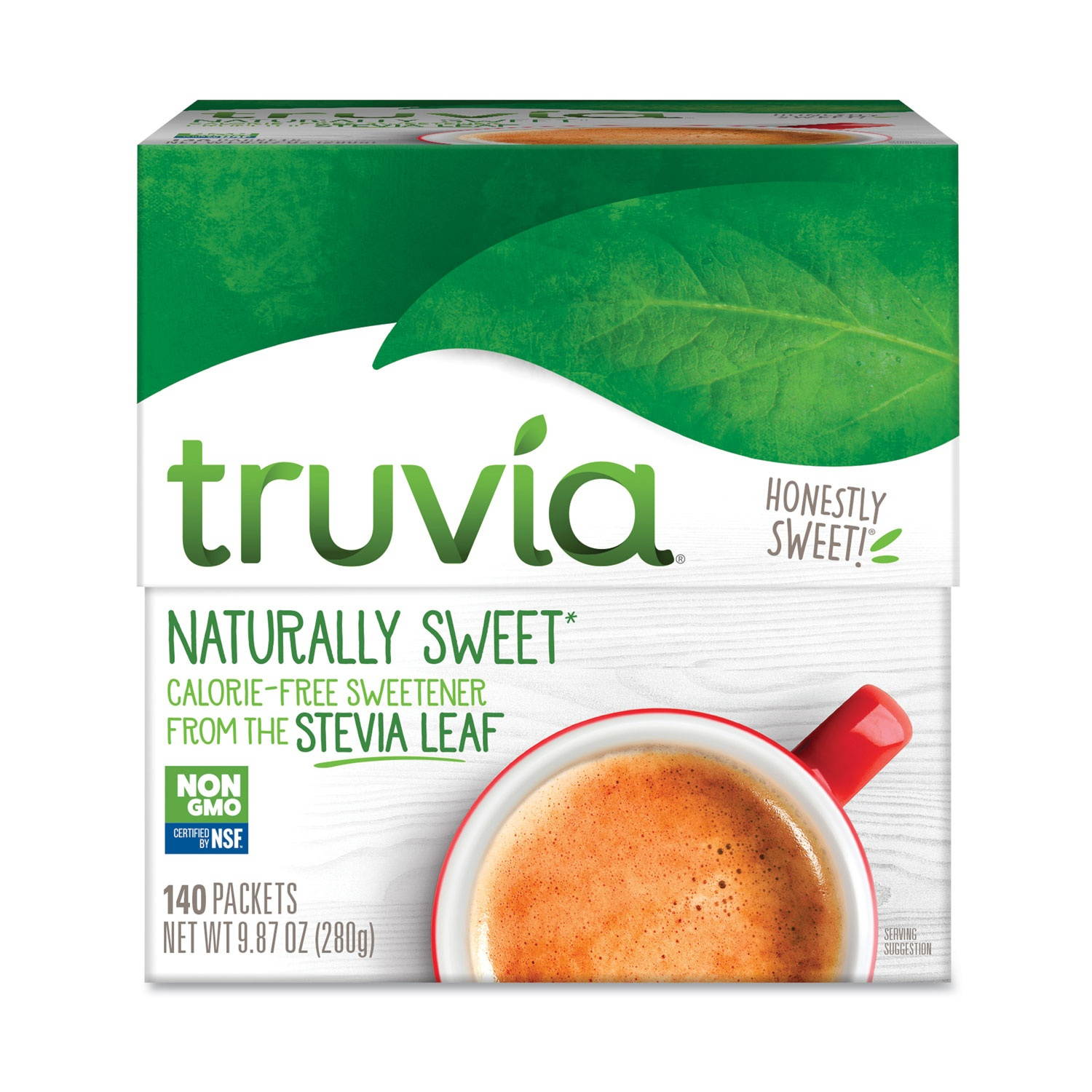 Truvia BBD02054 Naturally Sweet Calorie Free Sweetener, 140 Packets, 9.87 oz. (280 g)