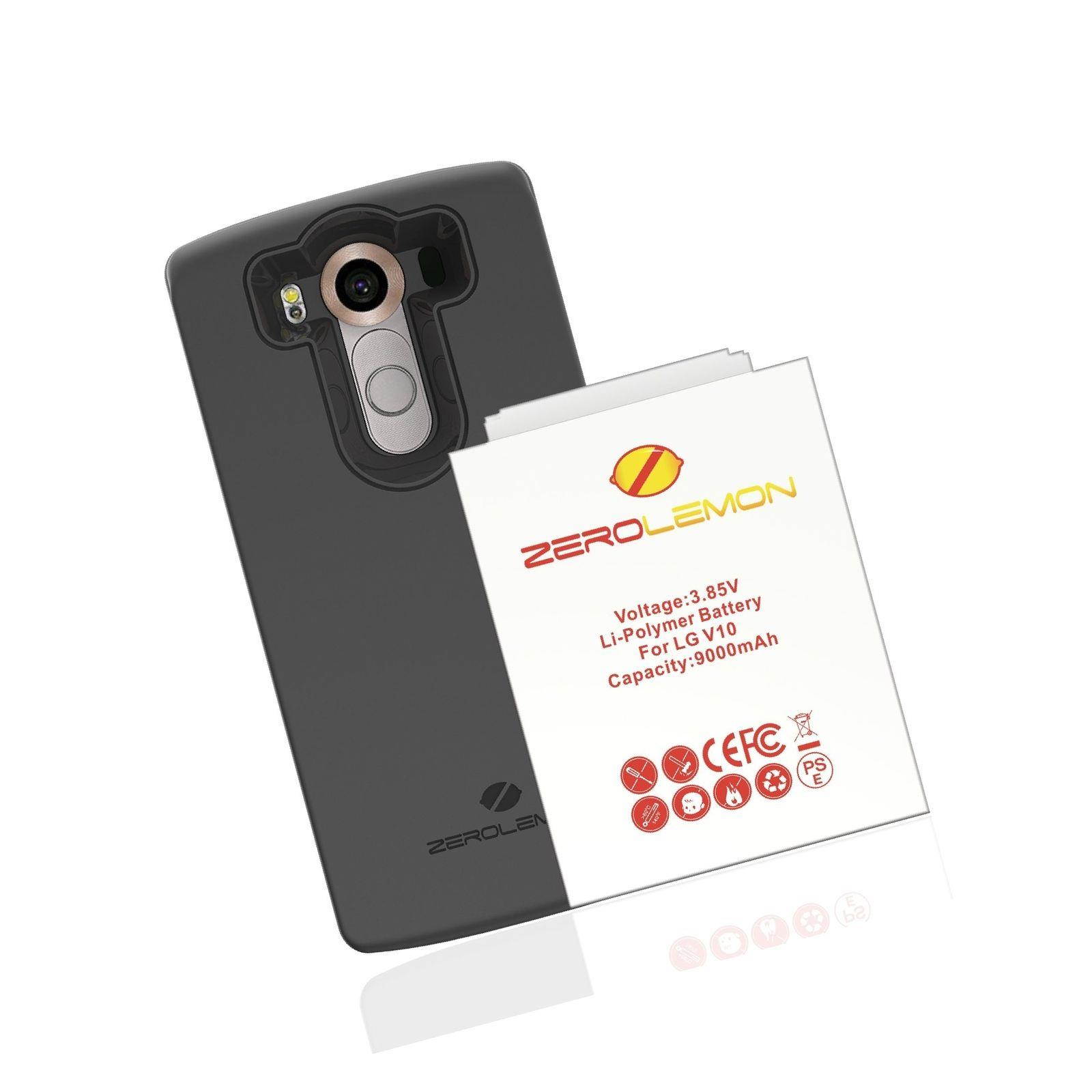 LG V10 Battery Case ZeroLemon LG V10 9000mAh TriCell Extended Battery + Soft ...