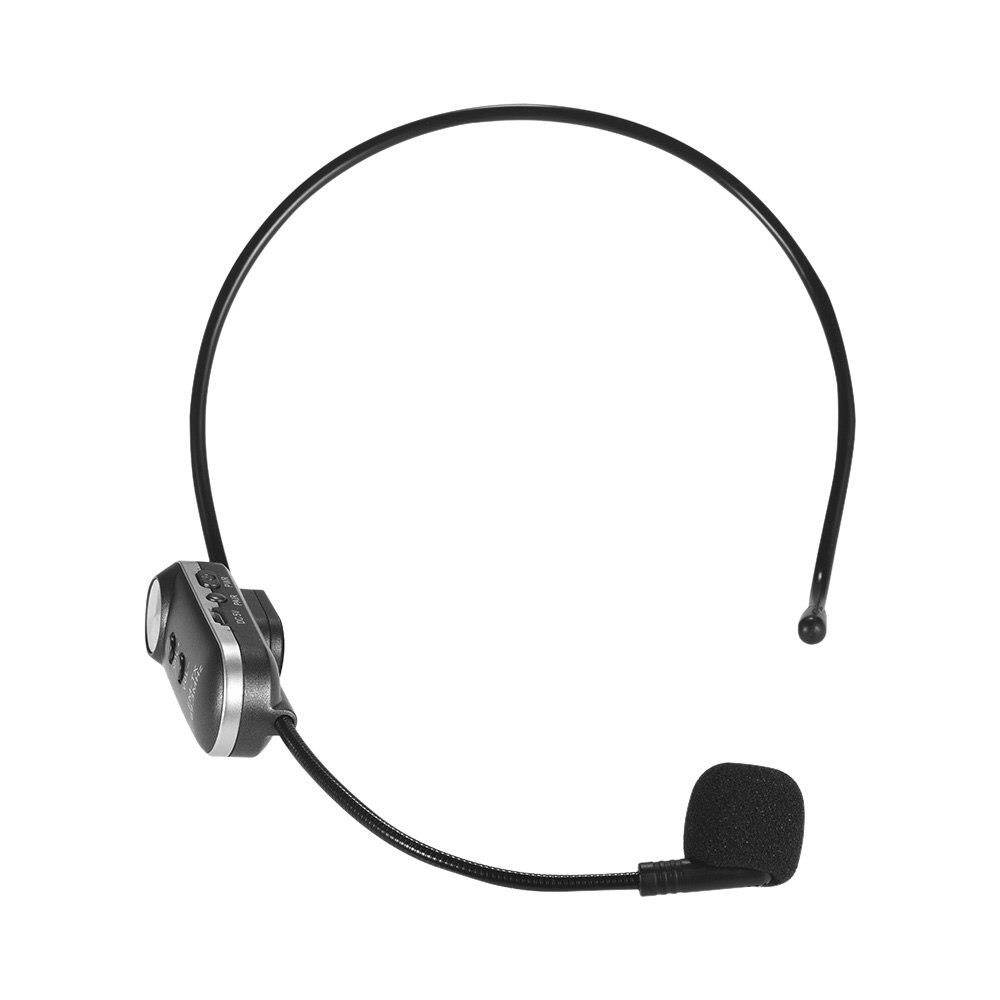 Hands-free Wireless Microphone Megaphone Radio Mic Headset Condenser Microphones with FM Sending and BT Function for Tour Guide