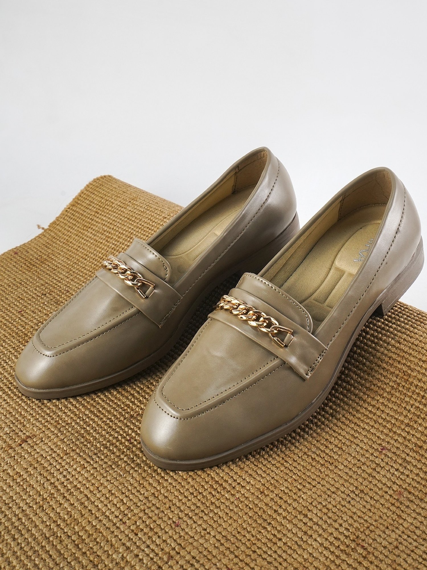 The White Pole Women's Brown Casual Loafers