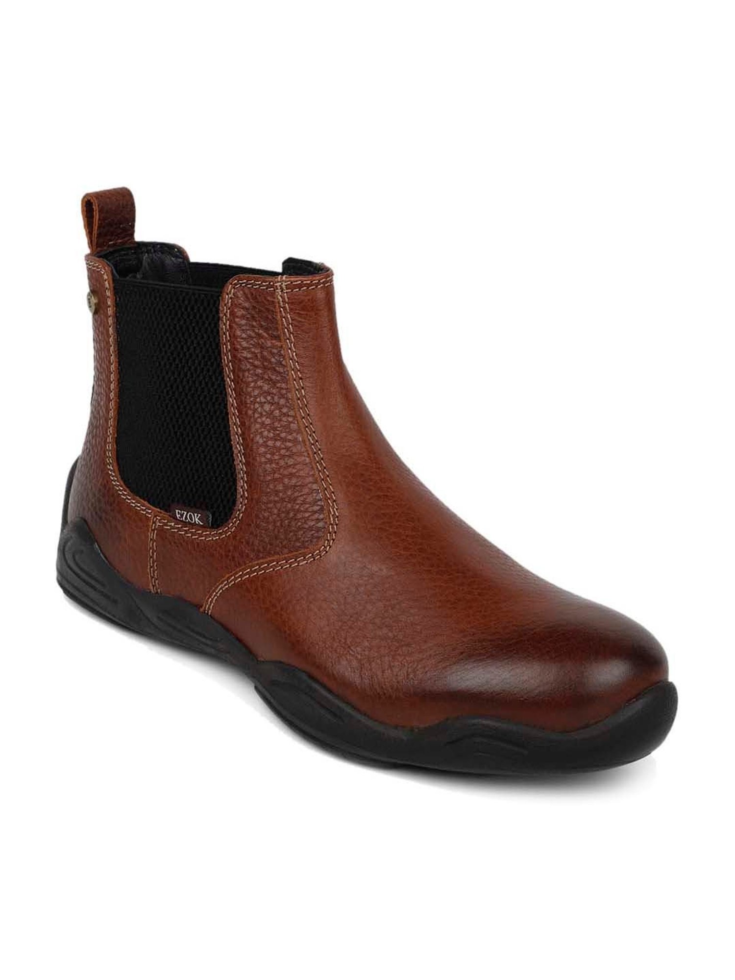 EZOK Men's Tan Chelsea Boots