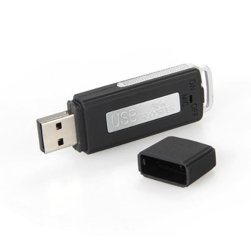 BS-MALL Mini 8GB USB 2.0 384kbps Flash Drive Digital Audio Voice Recorder Pen (Black, 150 Hours)
