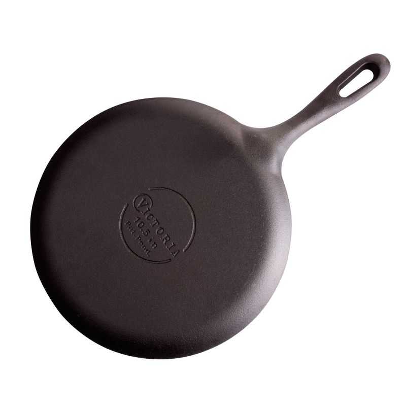 Victoria Preseasoned Cast Iron Griddle/Round Comal - 10.5"