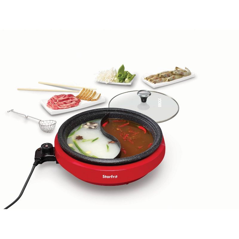 Starfrit Dual Sided Electric Hotpot - Red