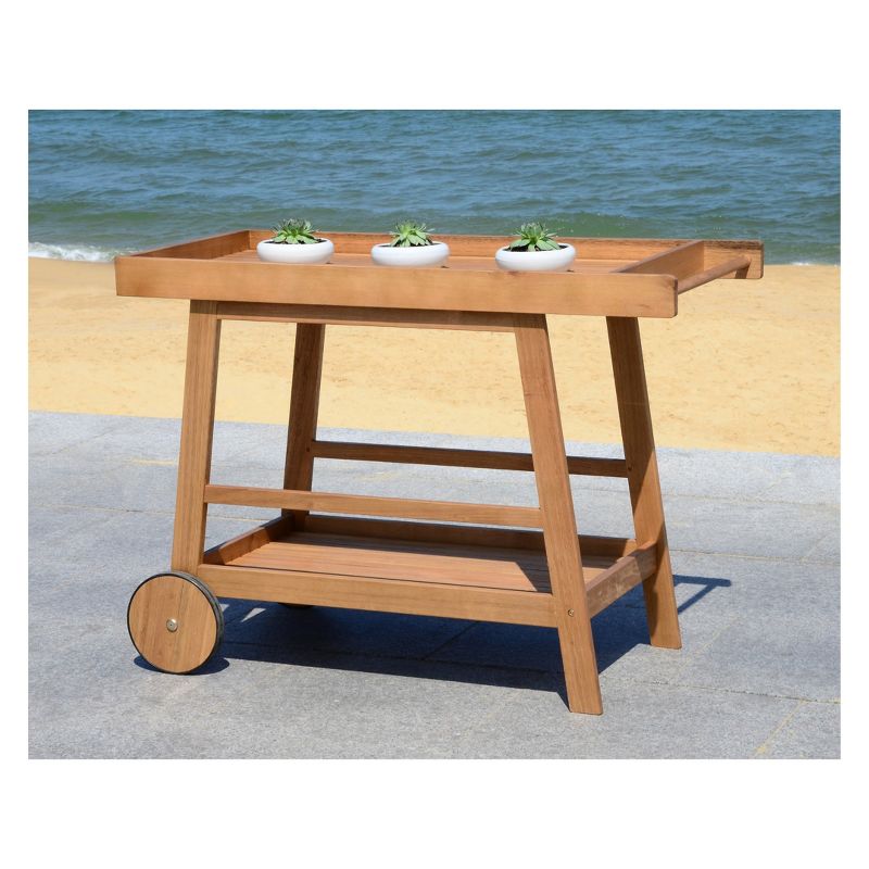 Slat Top Serving Cart - Gray - Apollo Outdoor