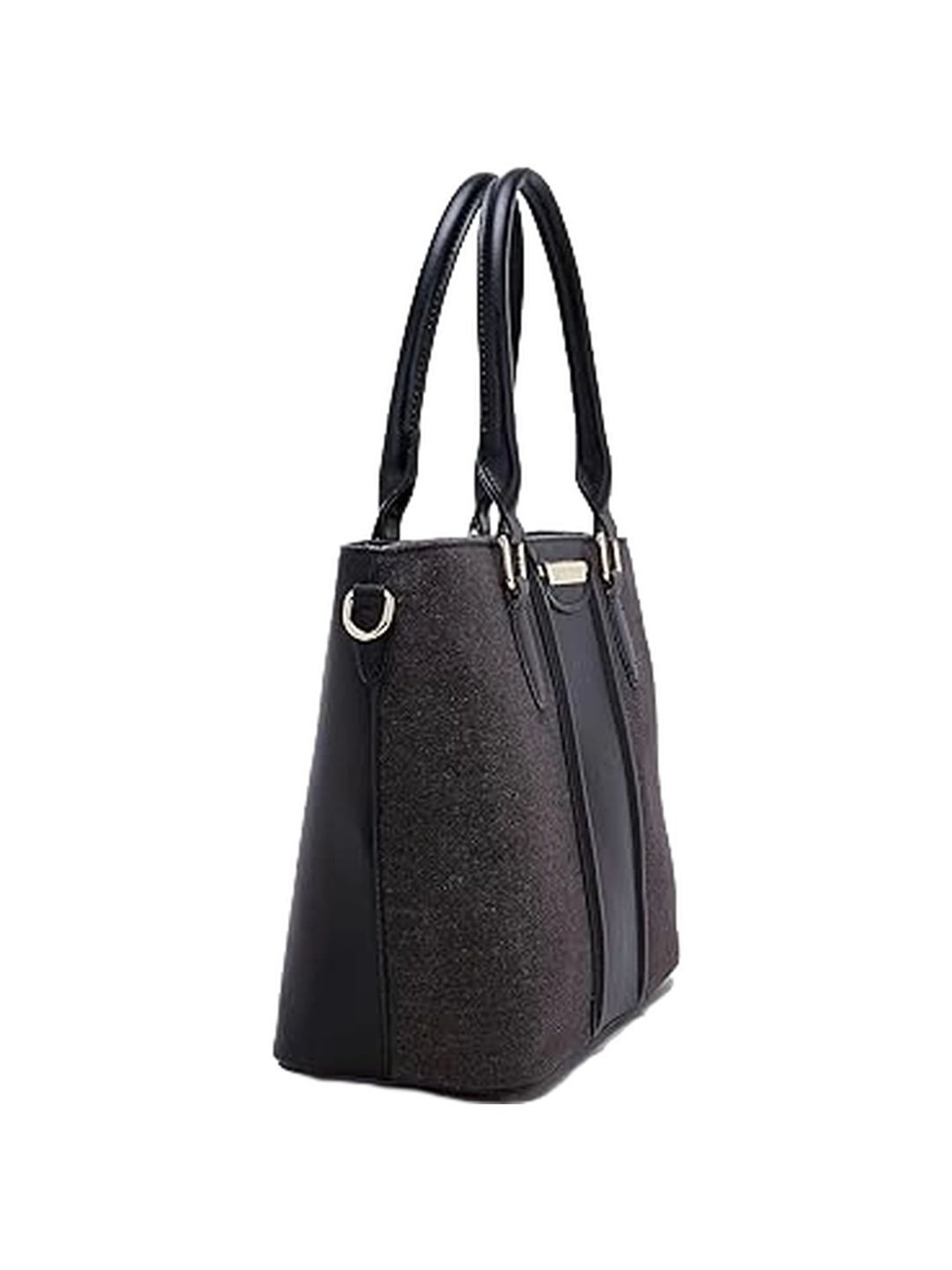 Giordano Black Solid Medium Tote Handbag