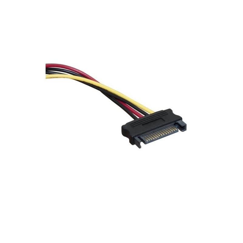 15Pin SATA Male to Molex LP4 Female Power IDE Cable 6Inch 2 Pack WDLLC