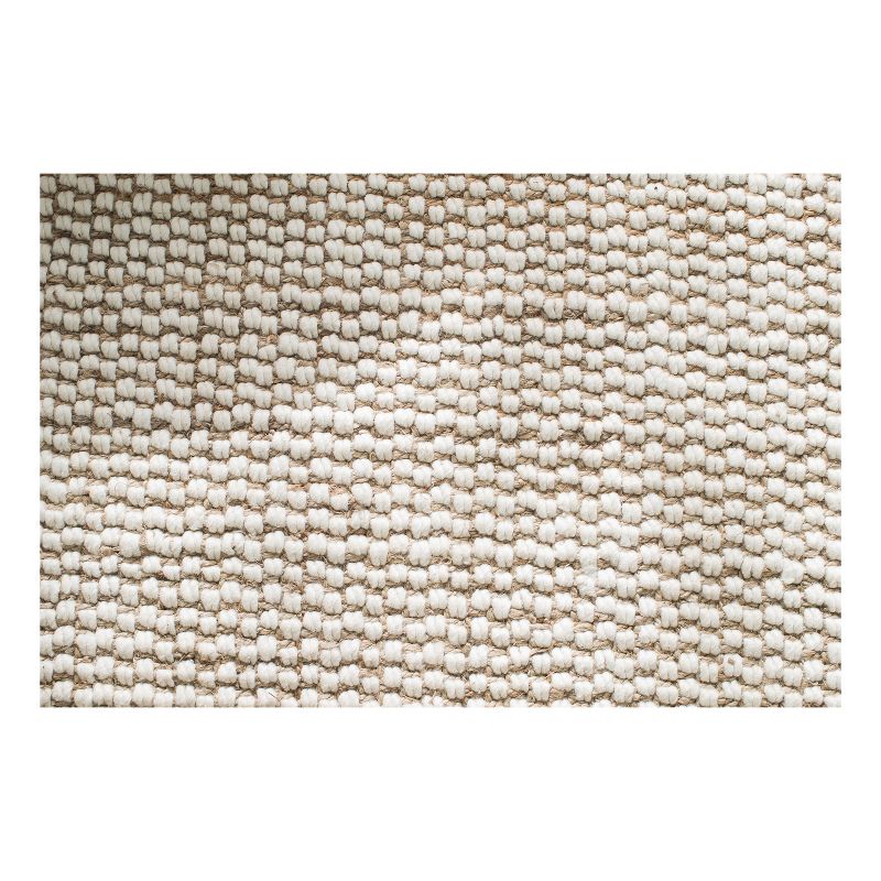 Beige Solid Woven Area Rug 8'X10' - Anji Mountain