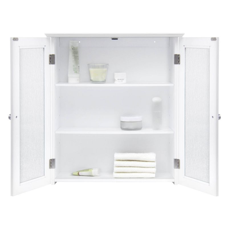 Connor 2 Door Wall Cabinet White - Elegant Home Fashions