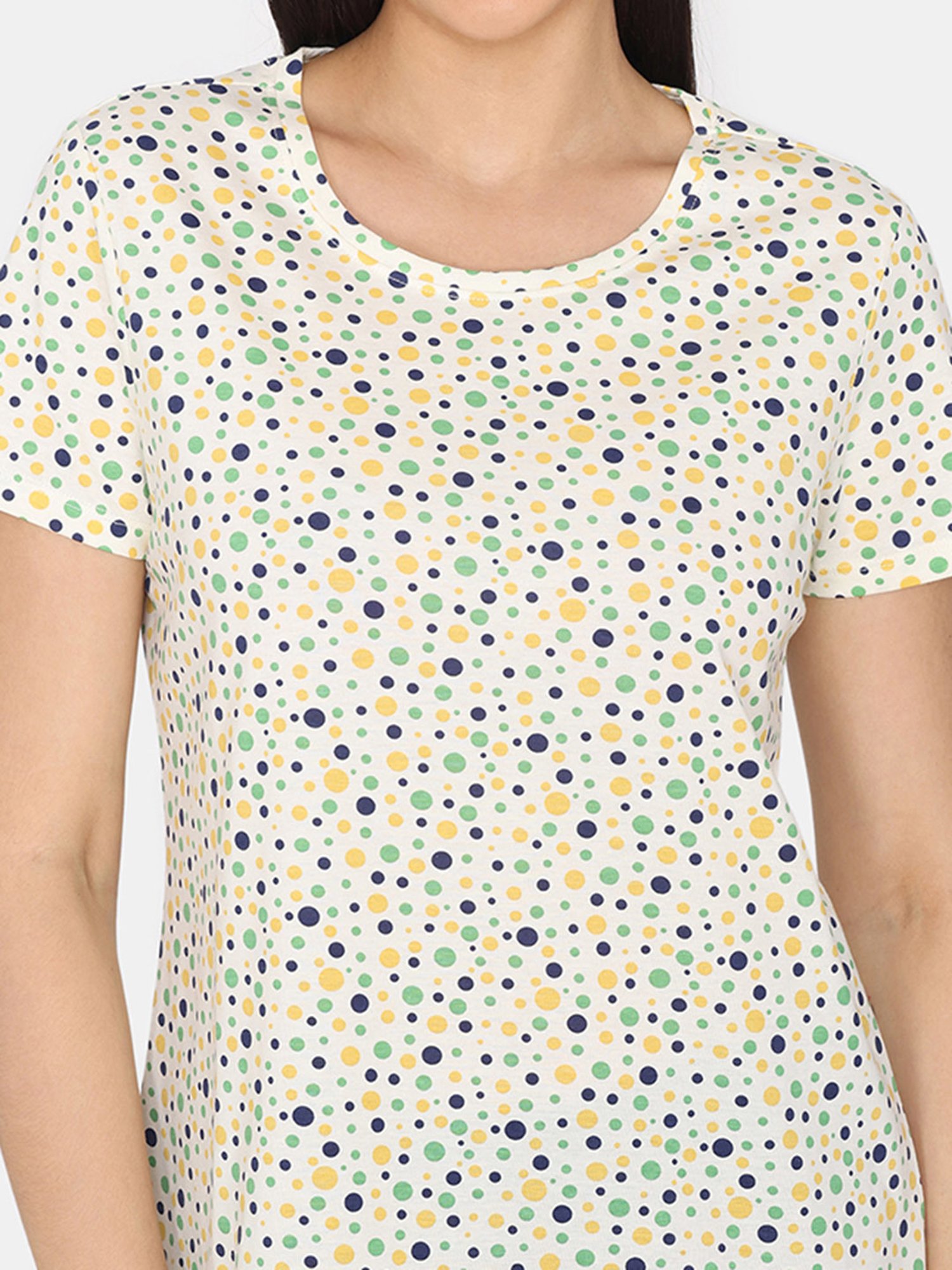 Rosaline by Zivame Purple & White Printed T-Shirt - Pack of 2