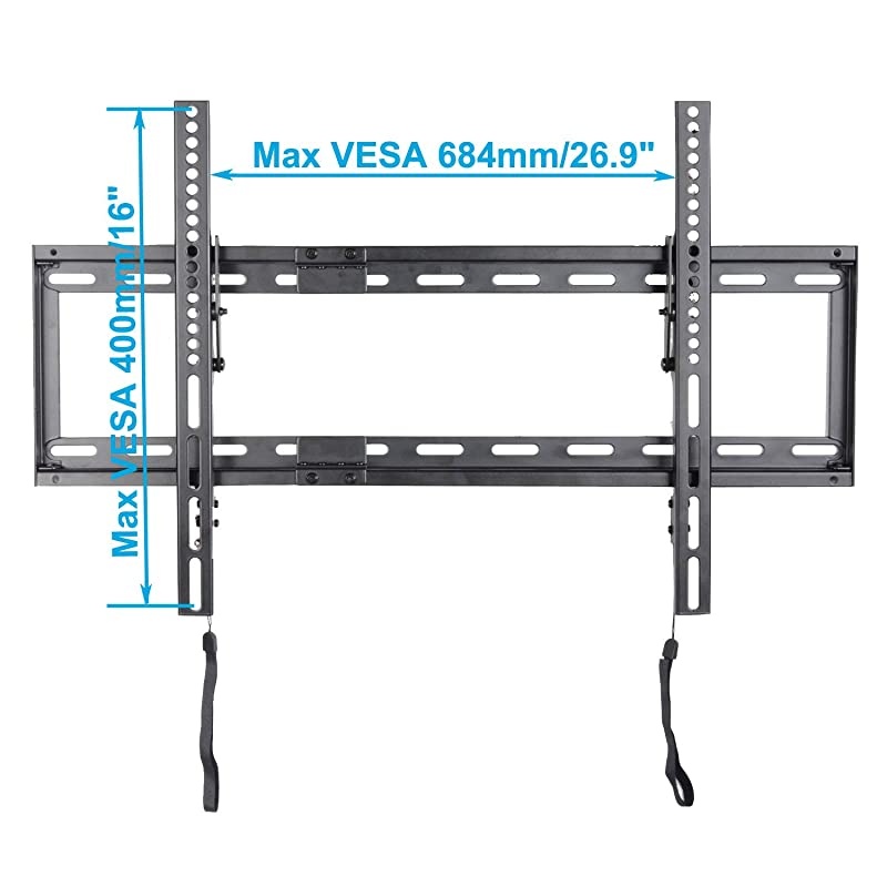 Mounts Tilt TV Wall Mount Bracket for Most 23 75 Samsung Sony Vizio LG Sharp LCD LED Plasma TV with VESA 100x100 400x400 up to 684x400mm Bonus HDMI Cable and Bubble Level MF608B2 WT1