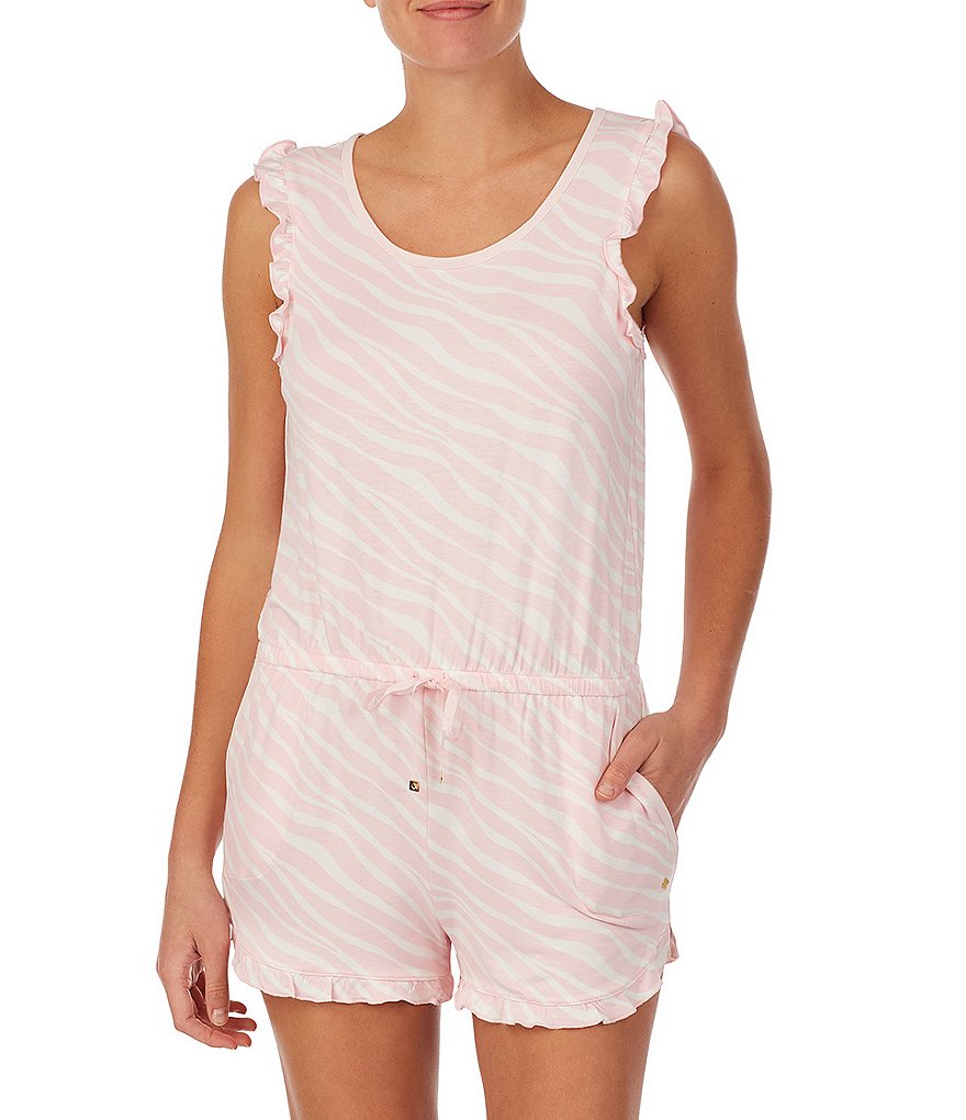 kate spade new york Animal Printed Knit Sleep Romper