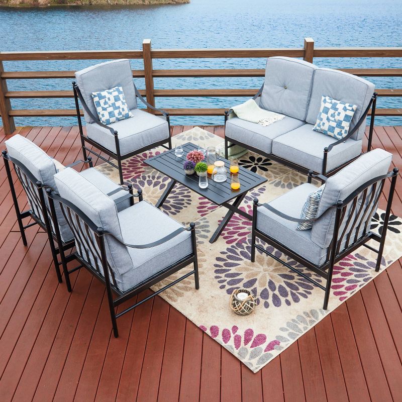 6pc Loveseat Patio Seating Set - Patio Festival