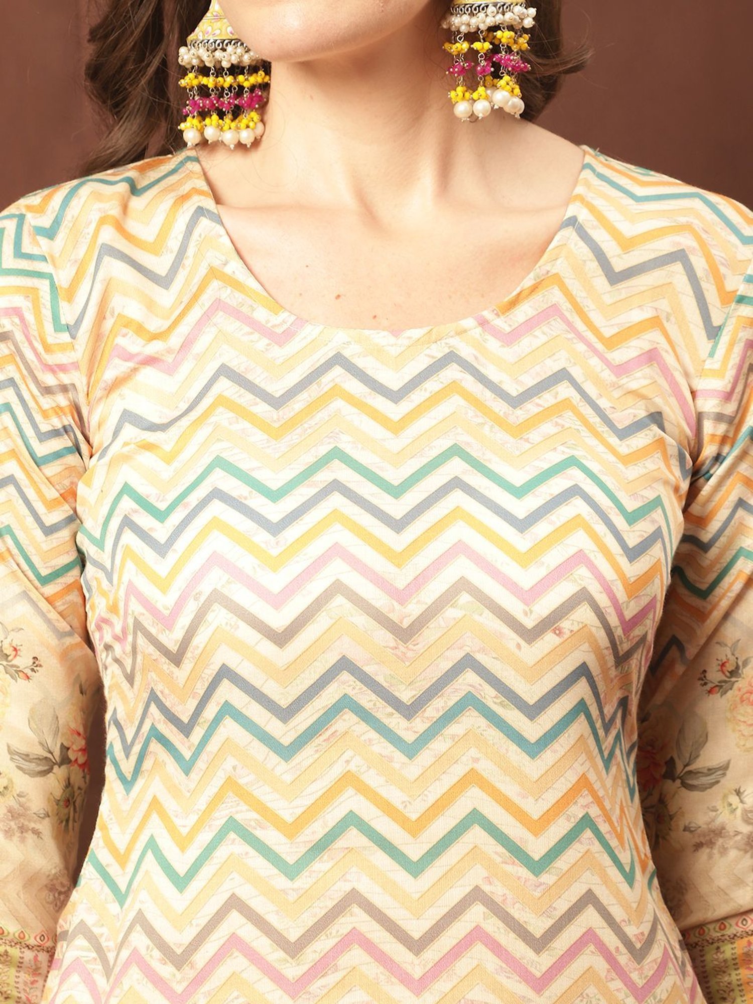 Stylee LIFESTYLE Blue Printed Unstitched Dress Material