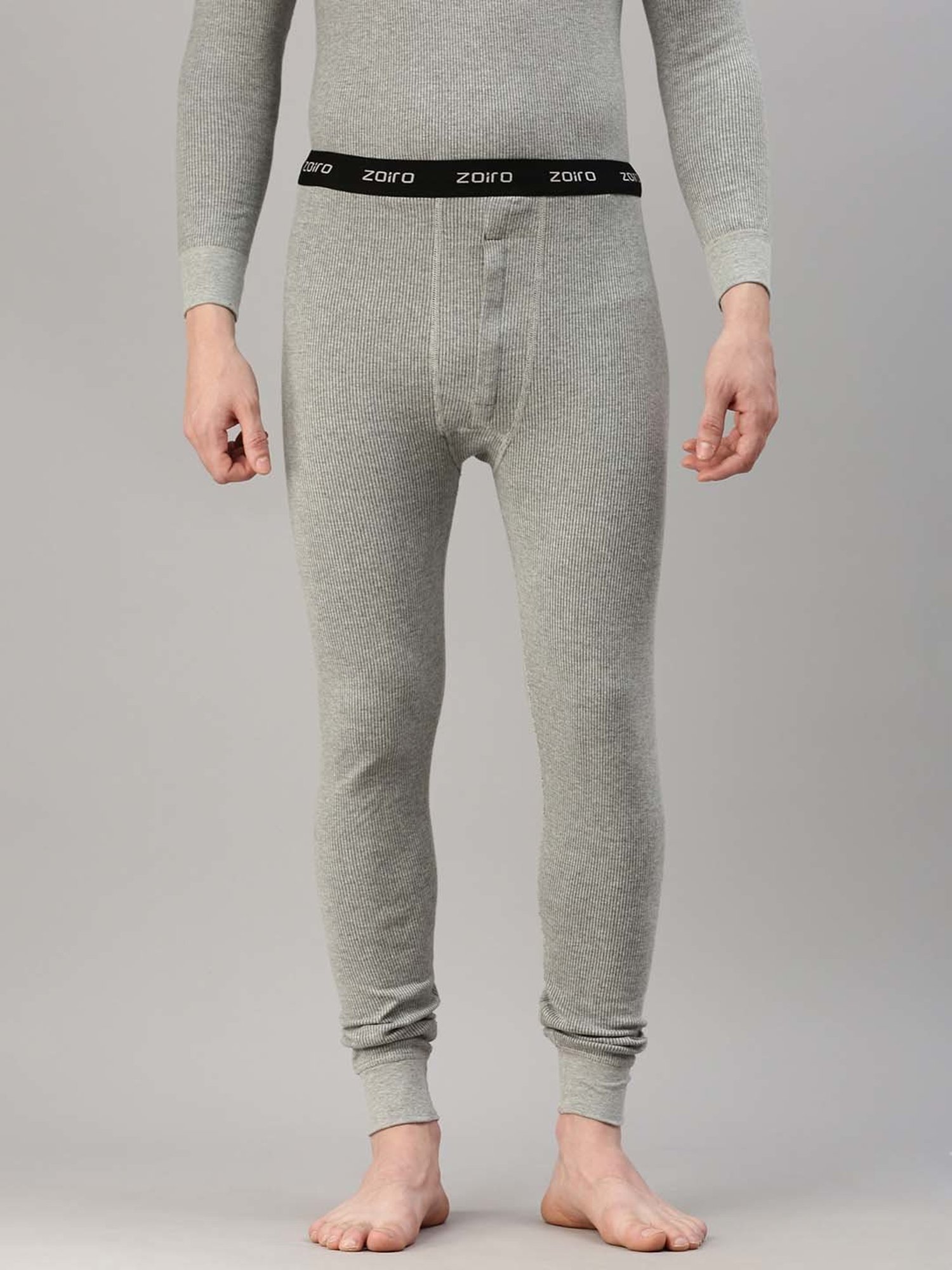 Zoiro Grey Melange Thermal Bottom