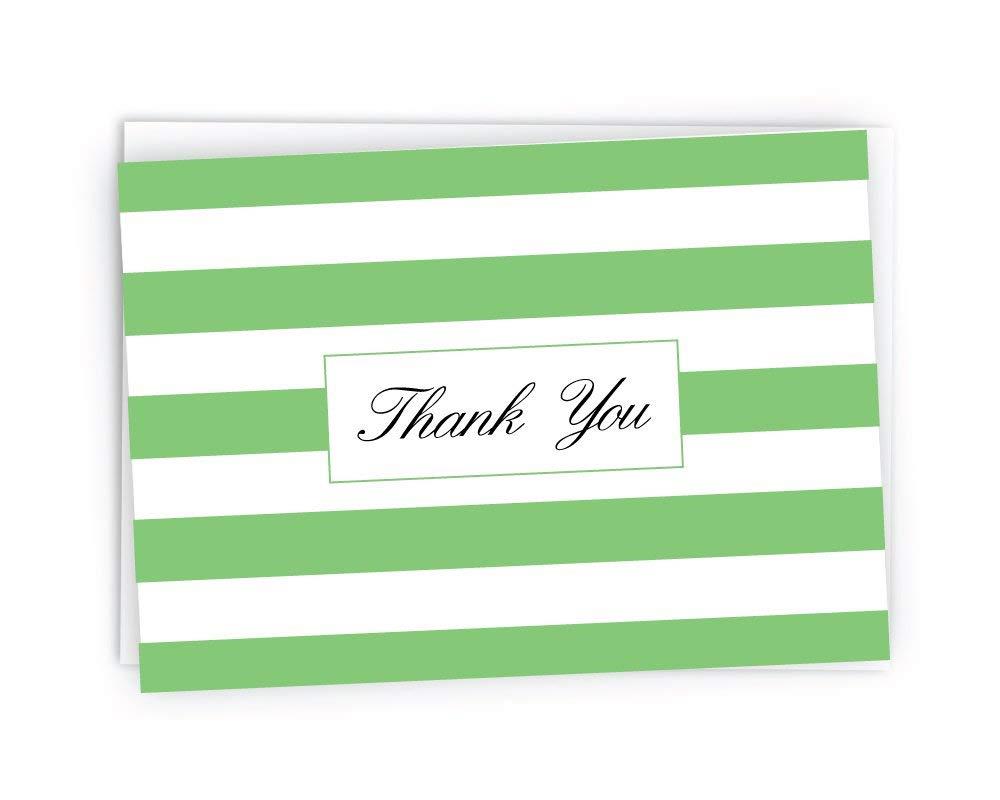 Classic Striped Thank You Cards - 48 Cards & Envelopes