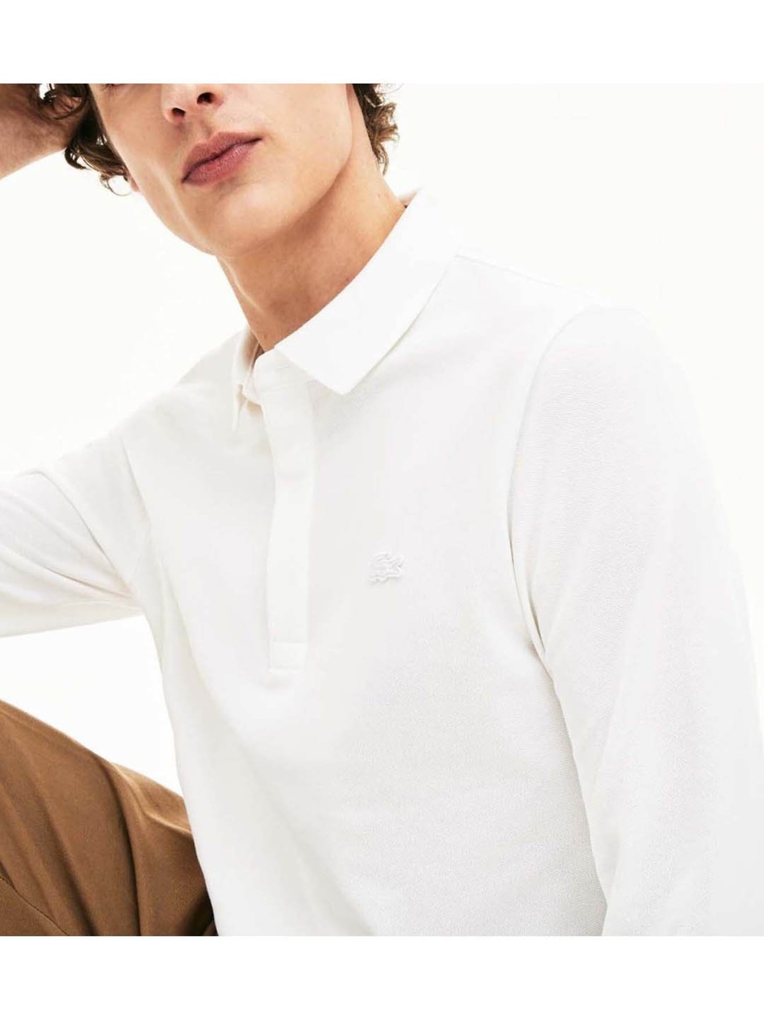 Lacoste White Paris Regular Fit Polo T-Shirt