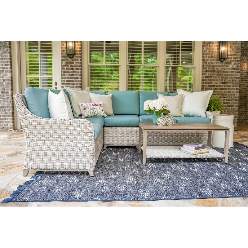 Hampton 5pc Patio Seating Set - Spa Blue - Leisure Made