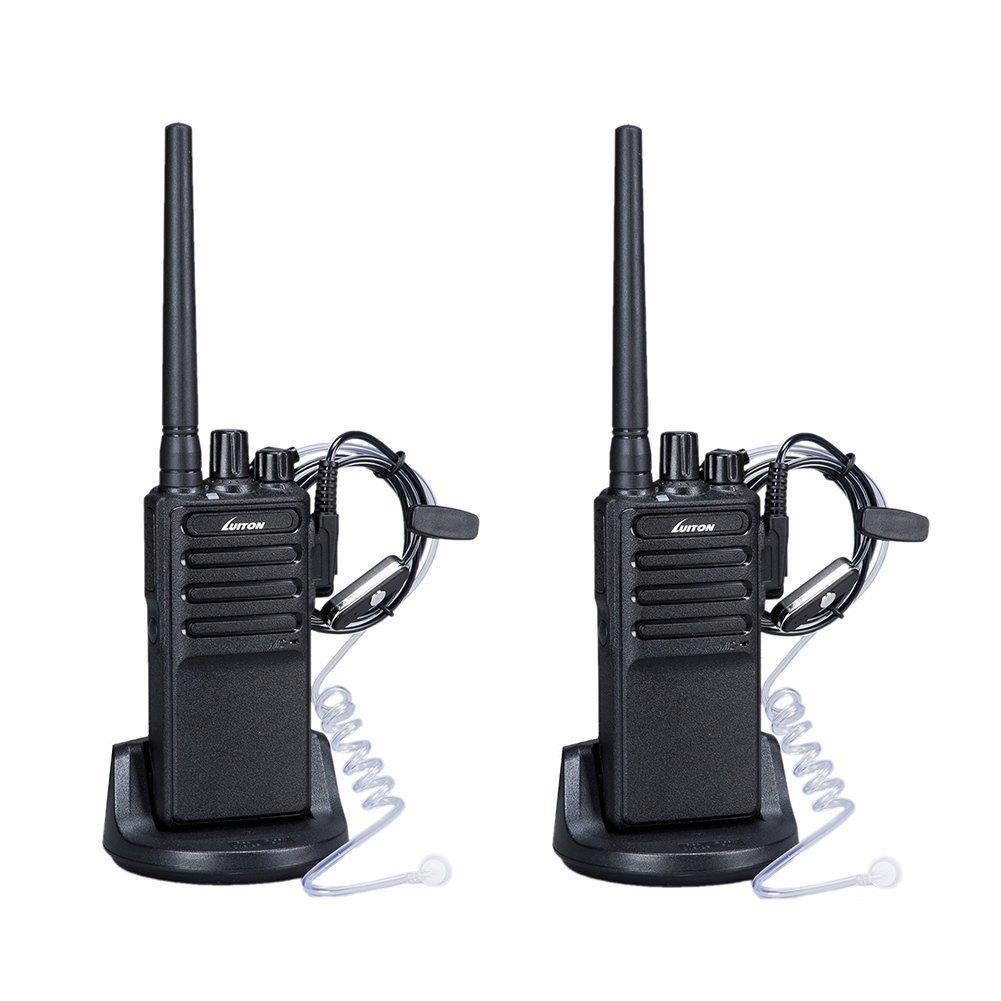 Walkie Talkies Voice Scrambler with Earpiece for Adults Outdoor CS Hiking Hunting Travelling Long Distance 2 Way Radios By Luiton (2 Packs)