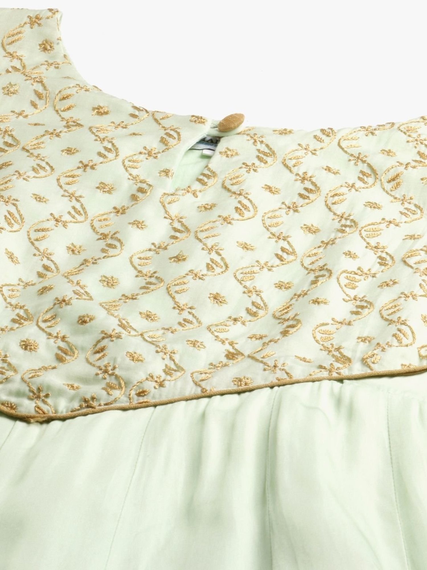 SHADES Green Chikankari A Line Kurta