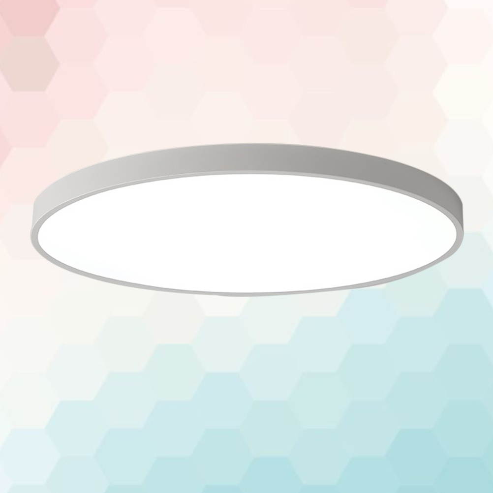 Modern LED Ceiling Light Round Simple Ultra Thin Lamps for Dining Room Balcony Bedroom Living Room (Orange-Yellow, 30cm, 12W White Light)