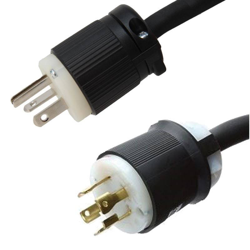 5-20P to L21-20R Plug Adapter Power Cord - 1 Foot Length