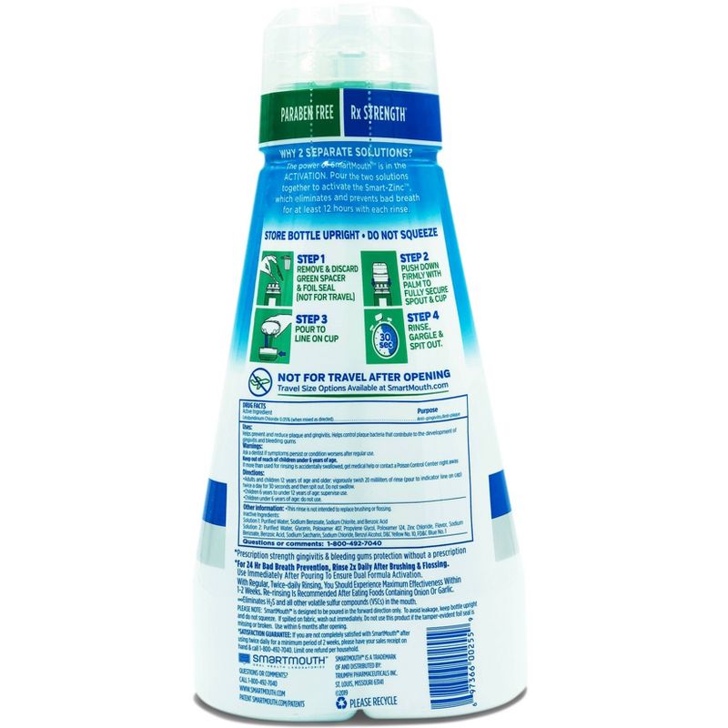 SmartMouth Clinical Activated Oral Rinse Mouthwash - 32 fl oz